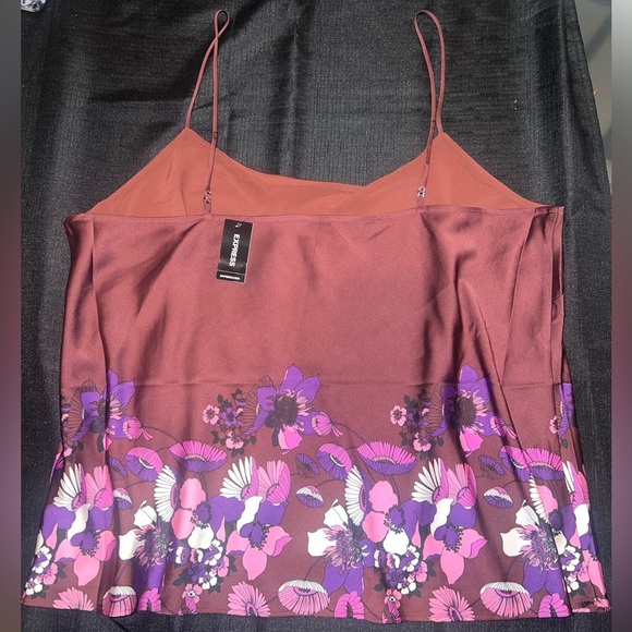 Satin Floral Scoop Neck Downtown Cami - Picture 7 of 9